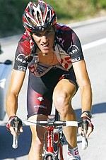 Andy Schleck pendant la 10ème étape du Tour d'Italie 2007